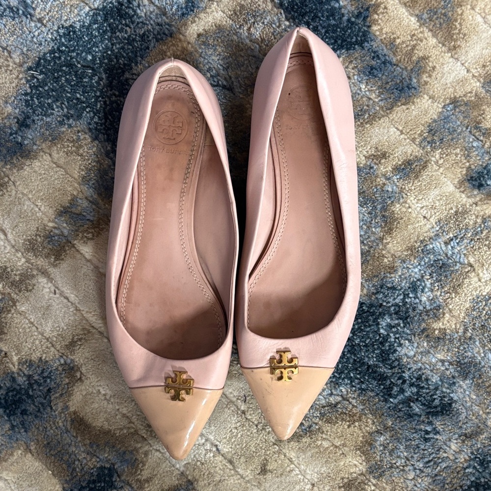 Tory Burch Blush and Beige Flats